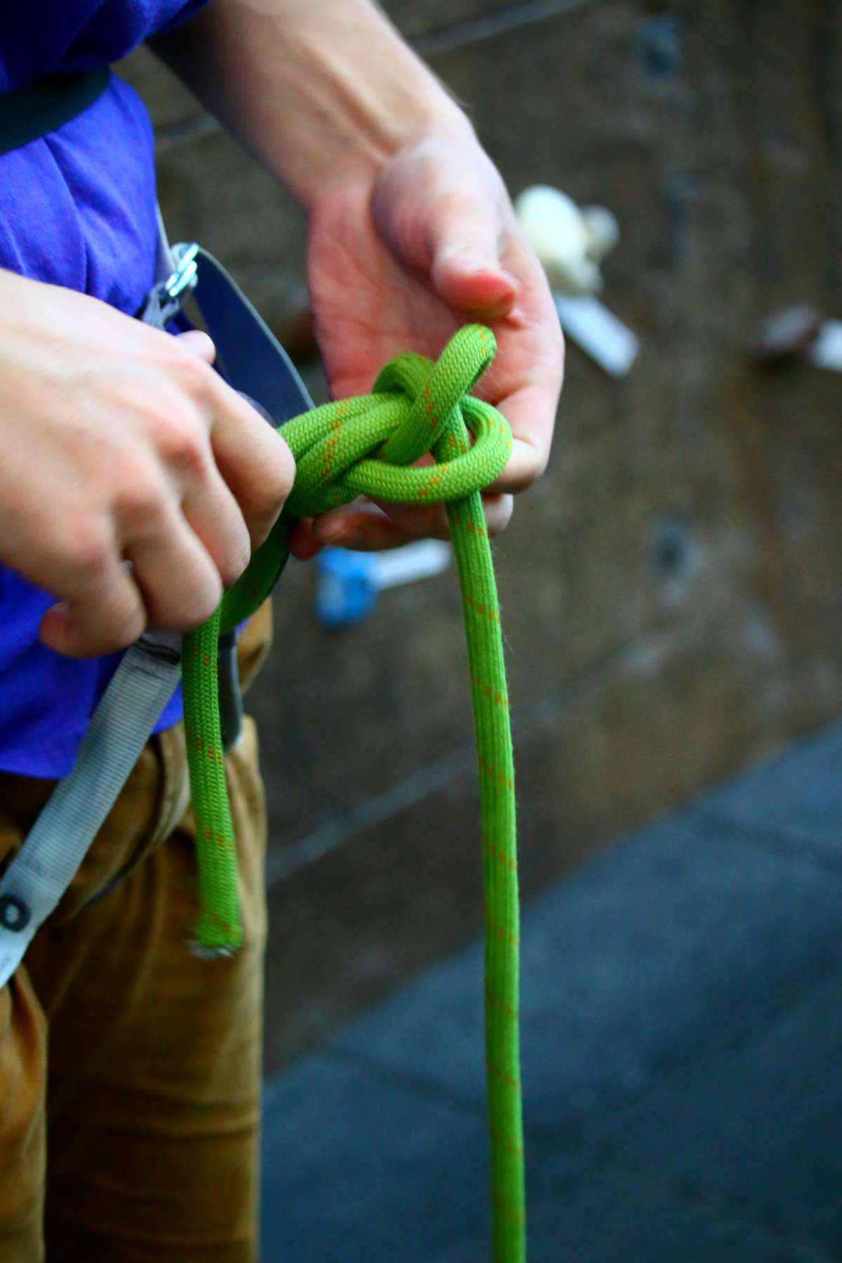 Detail image of rope for the climbing wall
