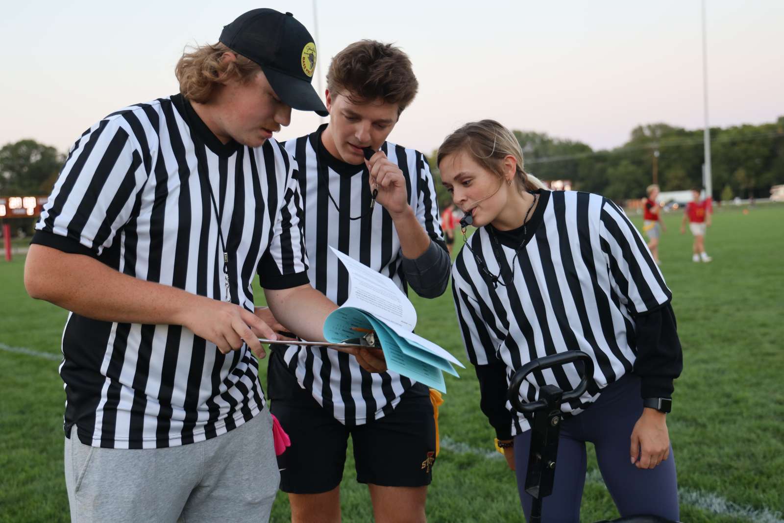 a photo of a group of intramural referees